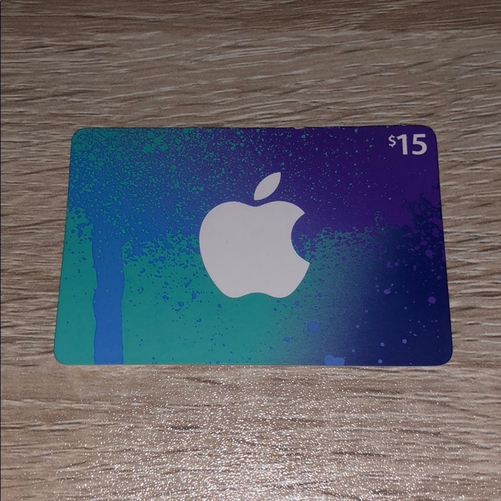 $15 iTunes gift card never activated or used